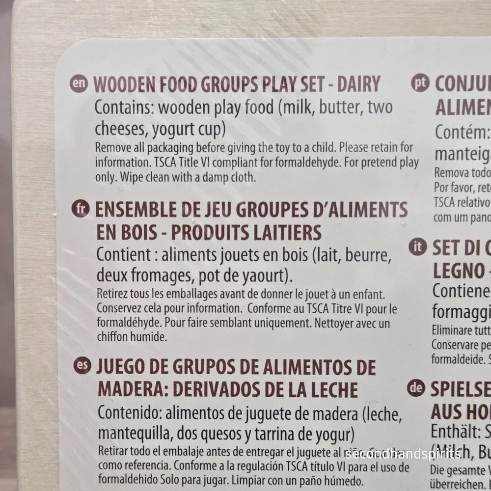 Brand New Melissa & Doug Kids Food Groups Wooden Play Set DAIRY NWT